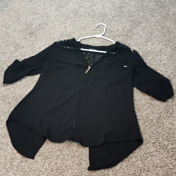 Bebe zip up blouse - Picture 1 of 9